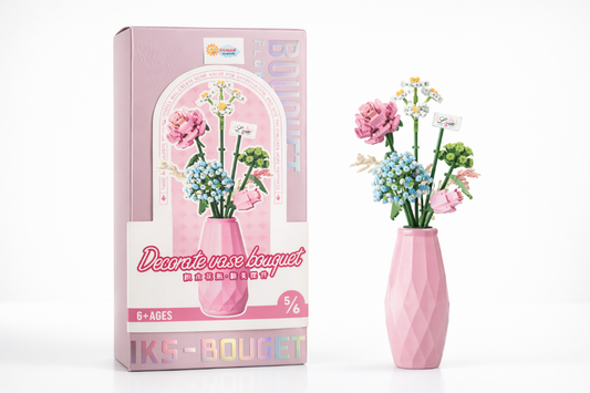 Brixie Çiçek Vazo Buket Seti - Papatya & Şakayık